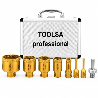 Комплект боркорони в куфар - 7бр+ адаптер Toolsa professional
