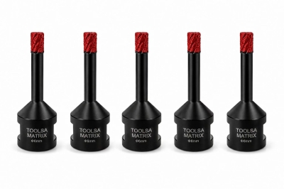 5 броя  диамантени боркорони Toolsa MATRIX - 6 мм