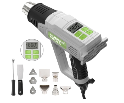 Пистолет за горещ въздух Huepar HG01/ 2000W / LCD дисплей / 50°C–600°C / 6 степени на въздушния поток