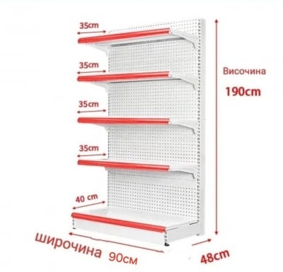 Крайстенен стелаж - Модул/ / включва 1 брой крак/колона - 190/90 см
