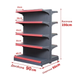 Островен стелаж -модул / включва 1 брой крак/колона 190/90 СИВ/RAL7012