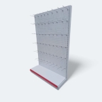 Крайстенен стелаж с 54 бр куки за перфогръб - Модул 190/120