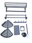 Аксесоари за баня 7 части черен мат