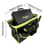 Чанта за инструменти Huepar TB01 - 48 × 25 × 33 см - 20 джоба / Водоотблъскваща професионална чанта