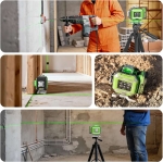 Лазерен нивелир Huepar DP04CG - BT