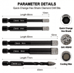 Комплект диамантени свредла боркорони гранитогрес