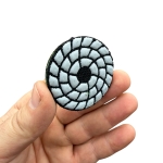 Комплект мини шкурки за сухо полиране/тип пчелна пита / + държач --50мм