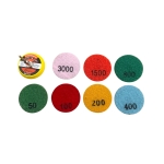 Комплект мини шкурки за сухо полиране/тип пчелна пита / + държач --50мм