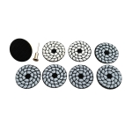 Комплект мини шкурки за сухо полиране/тип пчелна пита / + държач --50мм