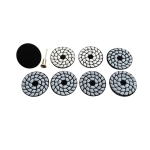 Комплект мини шкурки за сухо полиране/тип пчелна пита / + държач --50мм