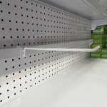 Кука за греда за стелаж - 20см бяла