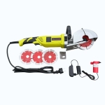 Фреза за канали 4000W с водна помпа и 5 диамантени диска – 40 мм дълбочина